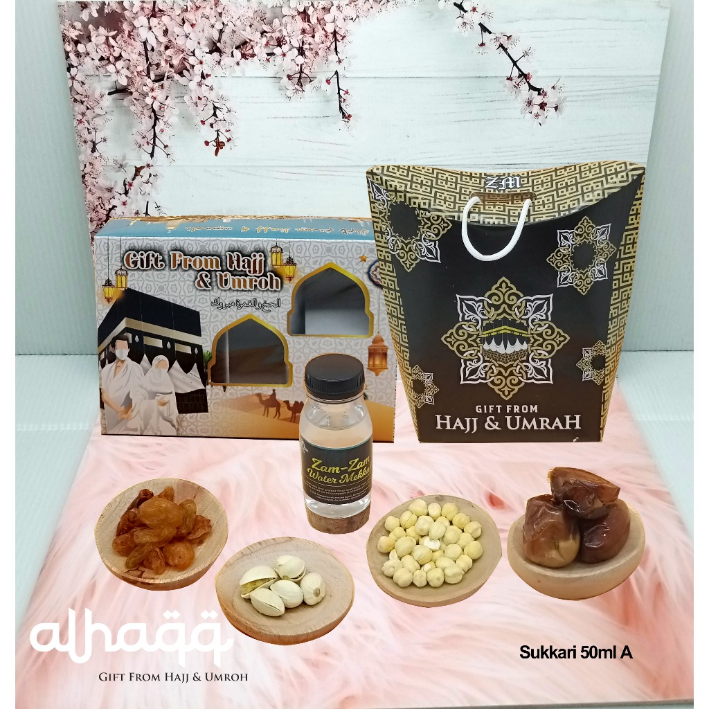 

Paket Oleh-oleh Haji dan Umroh Sukkari Zamzam 50ml/ Paket Oleh-oleh Haji dan Umroh