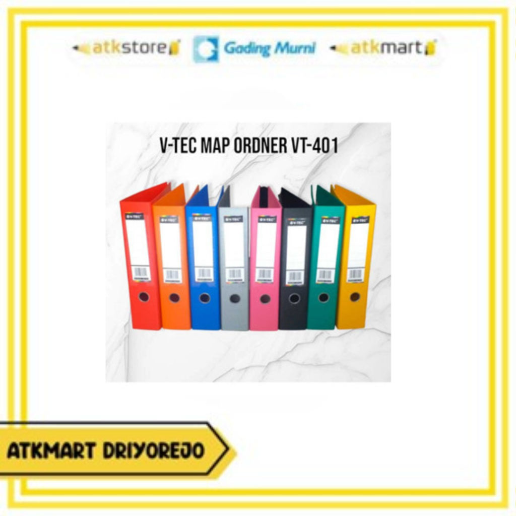 

V-TEC ORDNER KERTAS F4 FOLIO PAPER LEVER ARCH FILE 401/FC WADAH PENYIMPANAN DOKUMEN