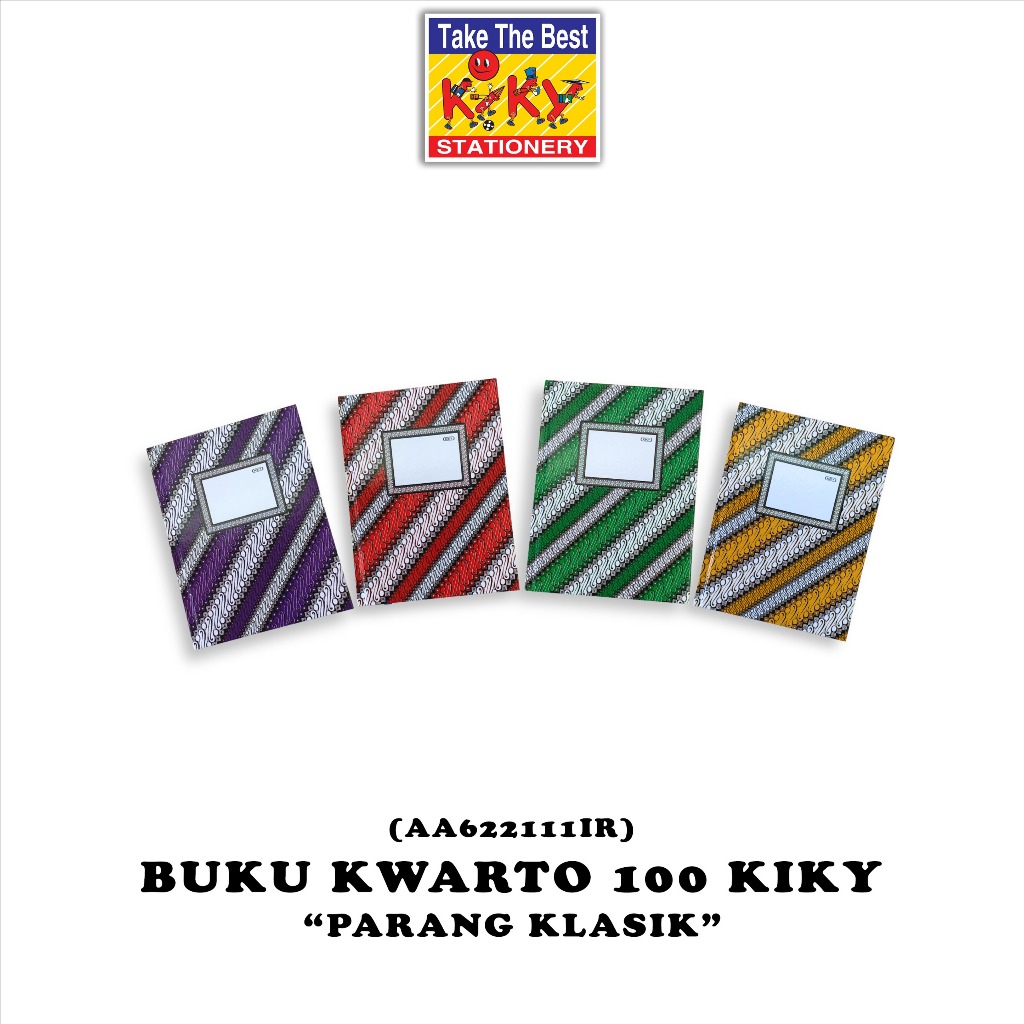 

KIKY Buku Hard Cover Kwarto Glossy (Uk. 16 x 21 cm) Isi 100 Lembar