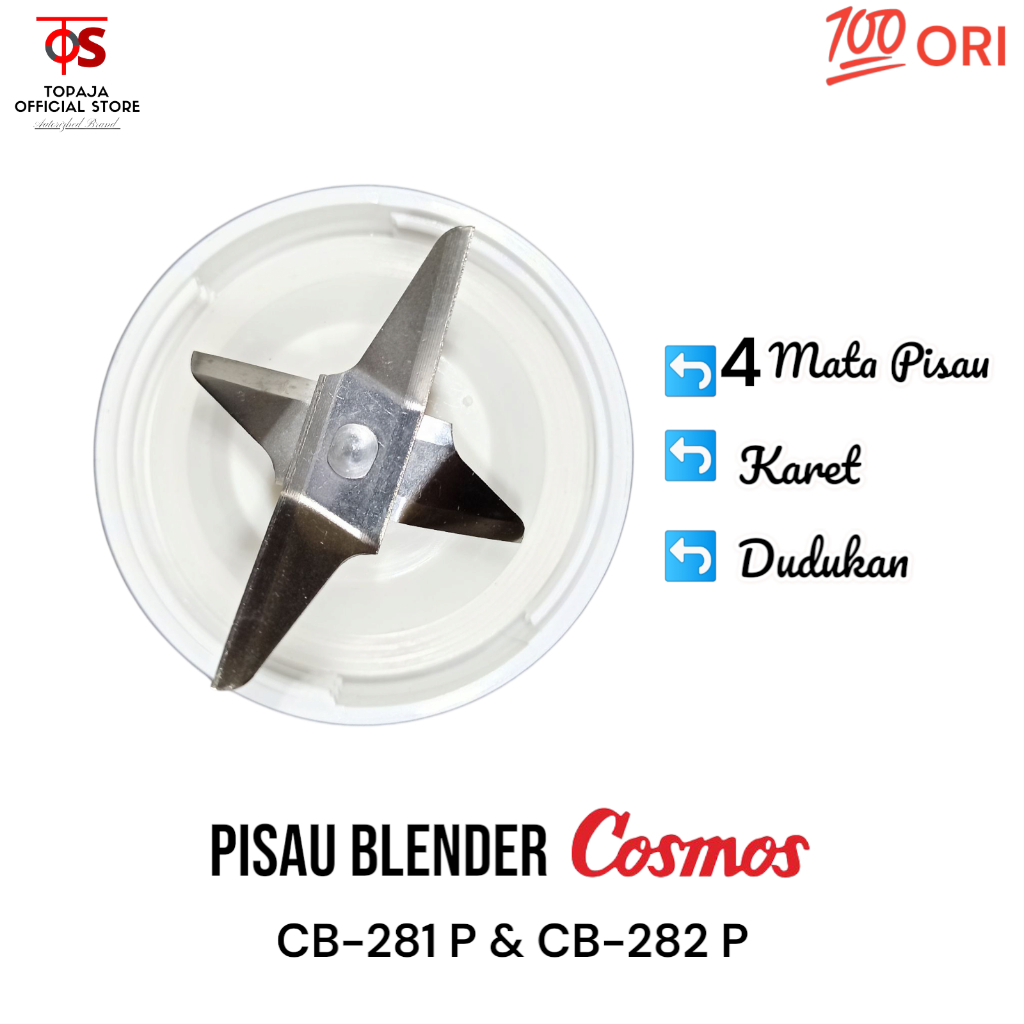 Satu Set Pisau Blender COSMOS CB-281 P - CB-282 P  - Mounting Blender Cosmos Original 4 Mata Pisau