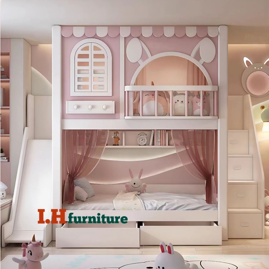 Tempat tidur anak tingkat , tempat tidur anak prosotan , tempat tidur anak perempuan , tempat tidur 