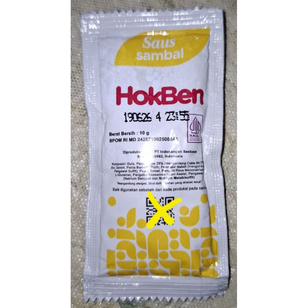 

Hokben Sambal Sauce (Saus Pedas) Sachet 10 gr