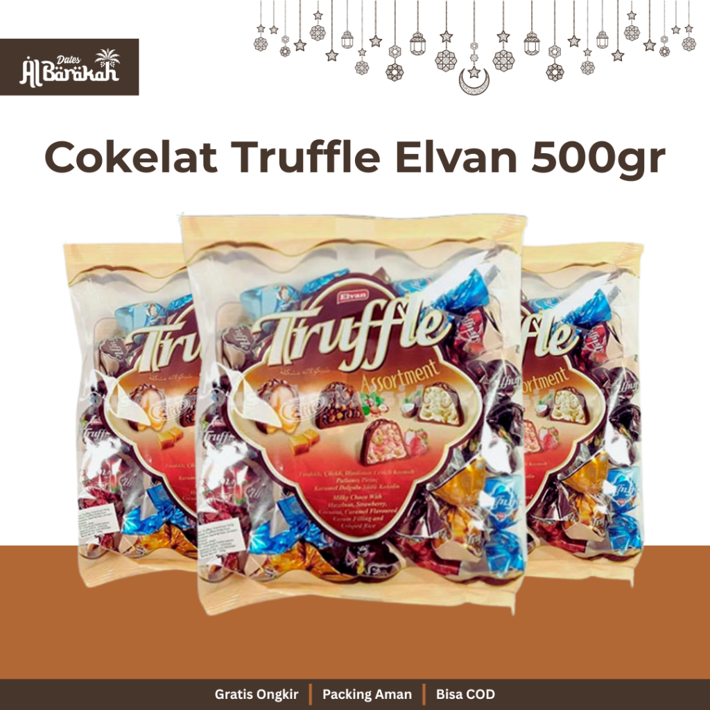 

Coklat Arab Turki Truffle Elvan 500gr Rasa Mix Kualitas Premium Kemasan Repack Original Asli
