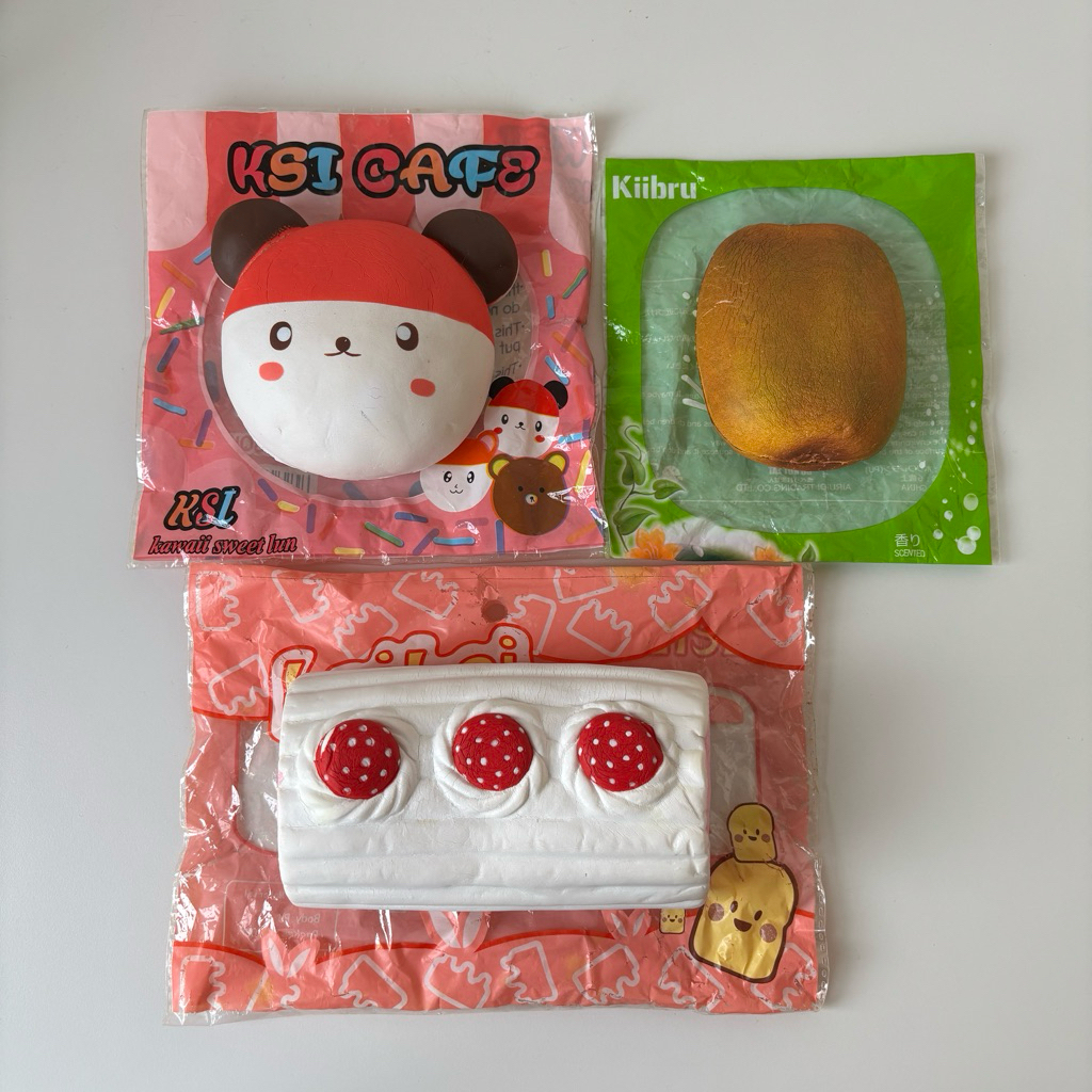 Bundle Squishy Licensed Rare KSI, LEILEI, KIIBRU 2016-2018 Koleksi Pribadi