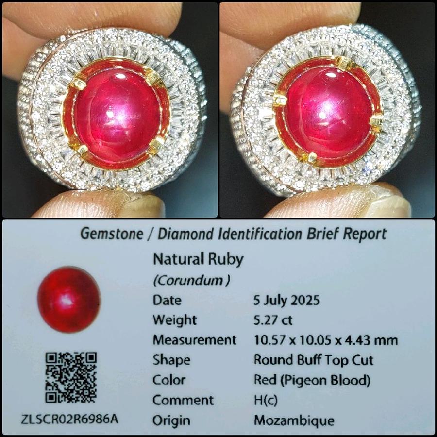 Promo Red Pigeon Blood Star Ruby Natural Crystal Good Quality Star And Luster Gems Batu Permata