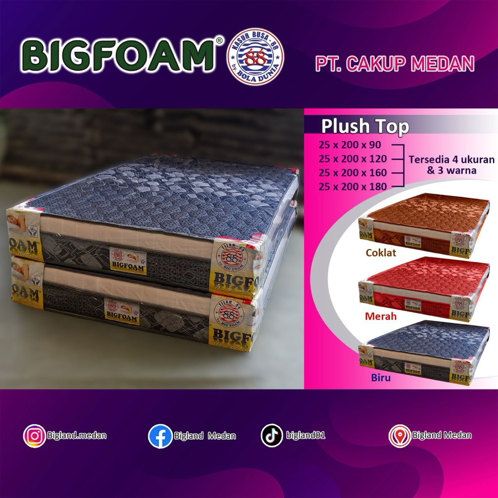 Tilam Busa BigFoam PlushTop Tebal 25 cm