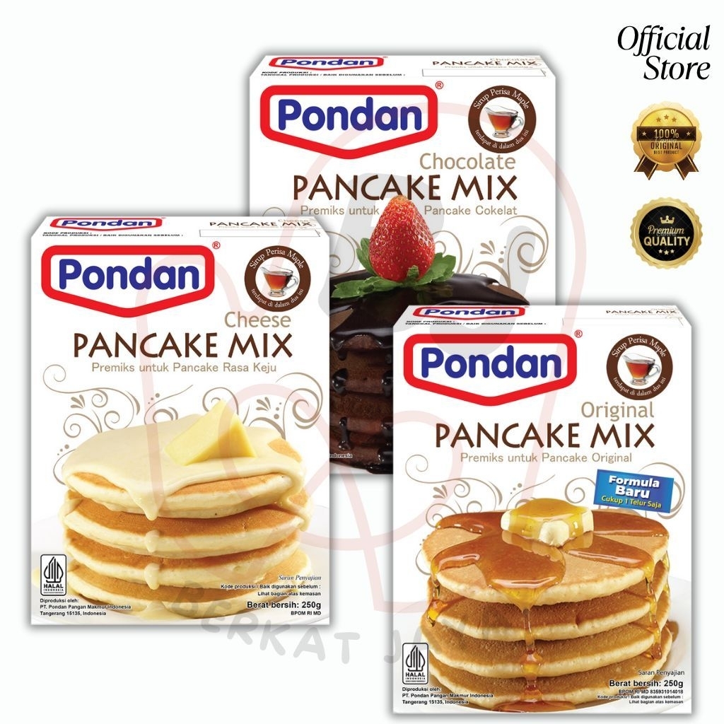 

Pondan Pancake Original, Cheese, Coklat 250g,125g