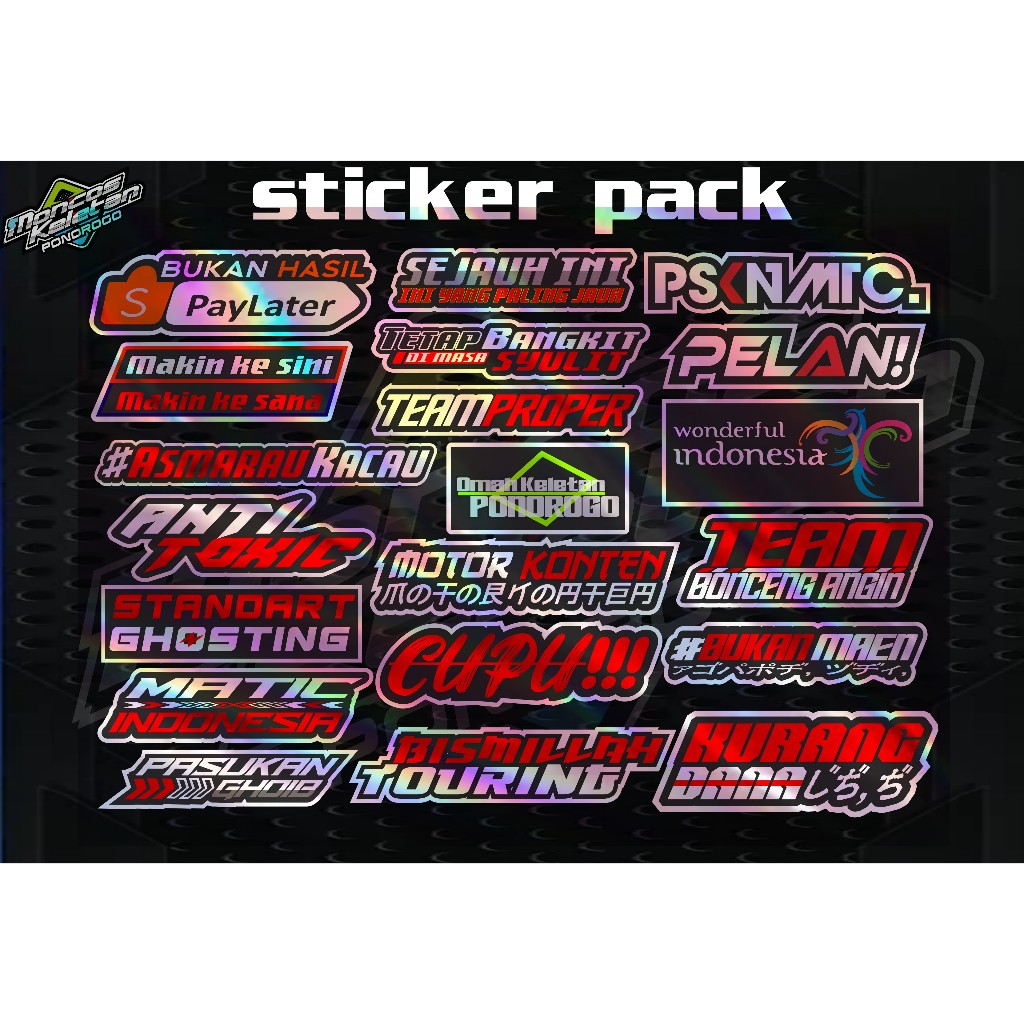 Stiker motor hologram cutting sticker rapi anti air waterproof