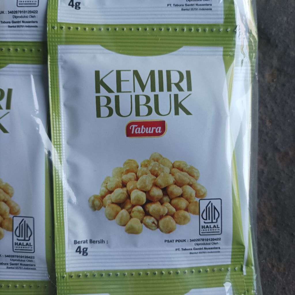 

KEMIRI BUBUK Tabura renteng isi 4g × 12pcs termurah