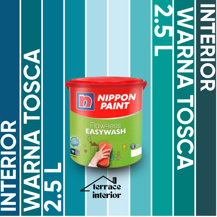 Cat Tembok Nippon Paint Flawless Easywash Interior Warna Tosca 2.5 Liter