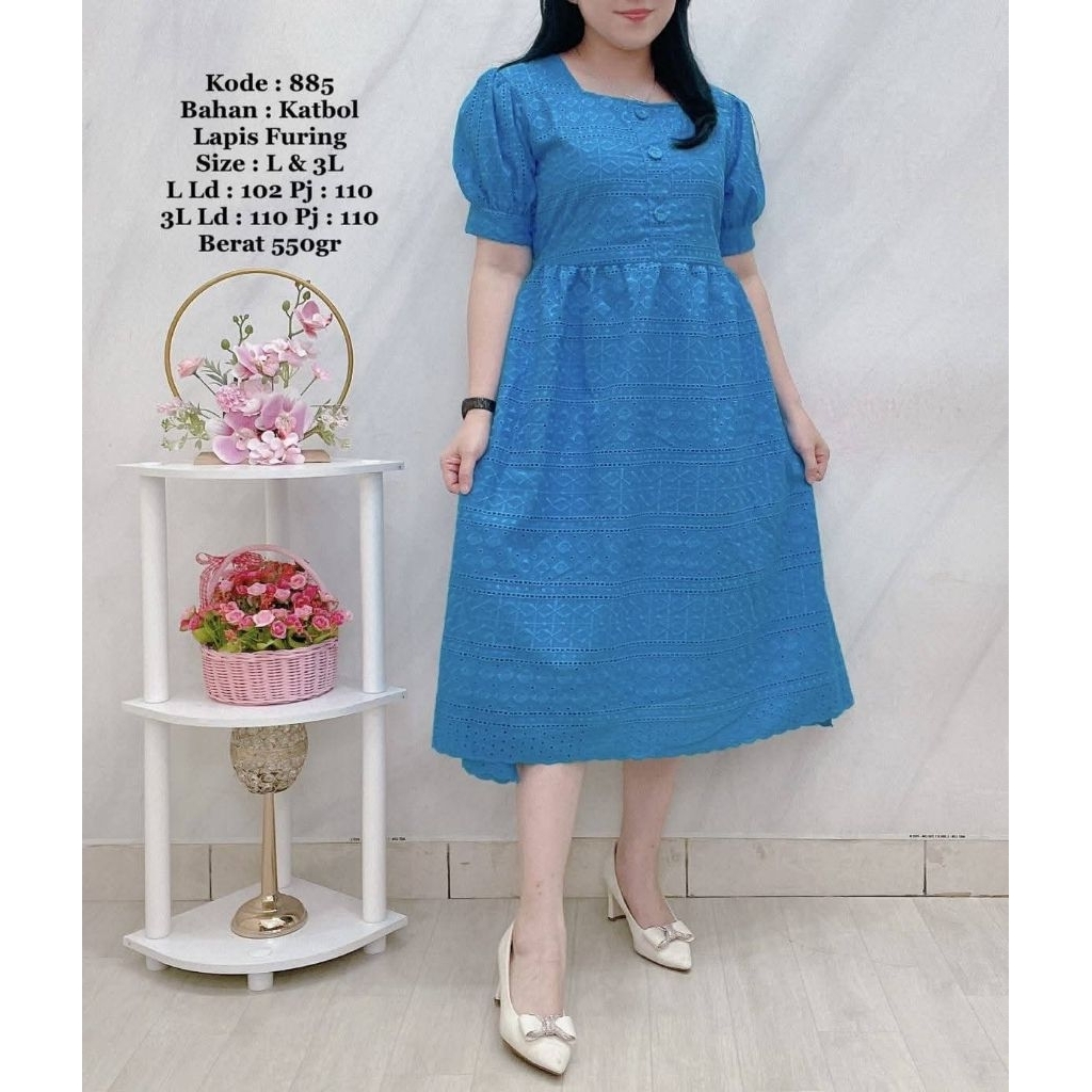 DRESS KATUN BOLONG PREMIUM