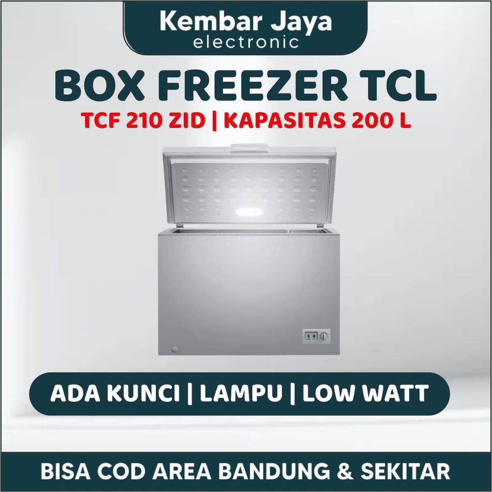 TCL chest freezer TCF-210ZID / TCF-210 Kapasitas 200 Liter box freezer daging