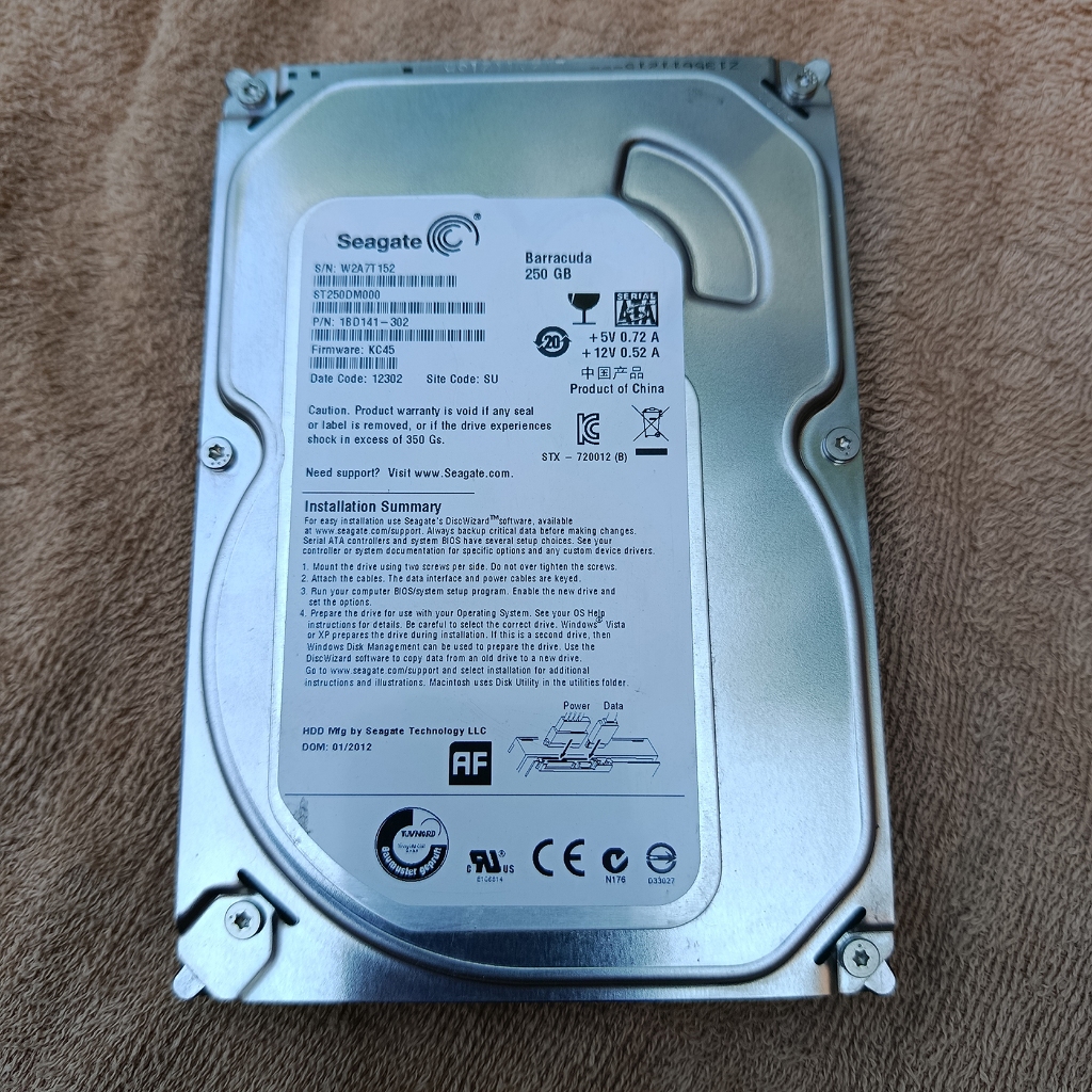 (RUSAK) HardDisk 250 GB SEAGATE ST250DM000