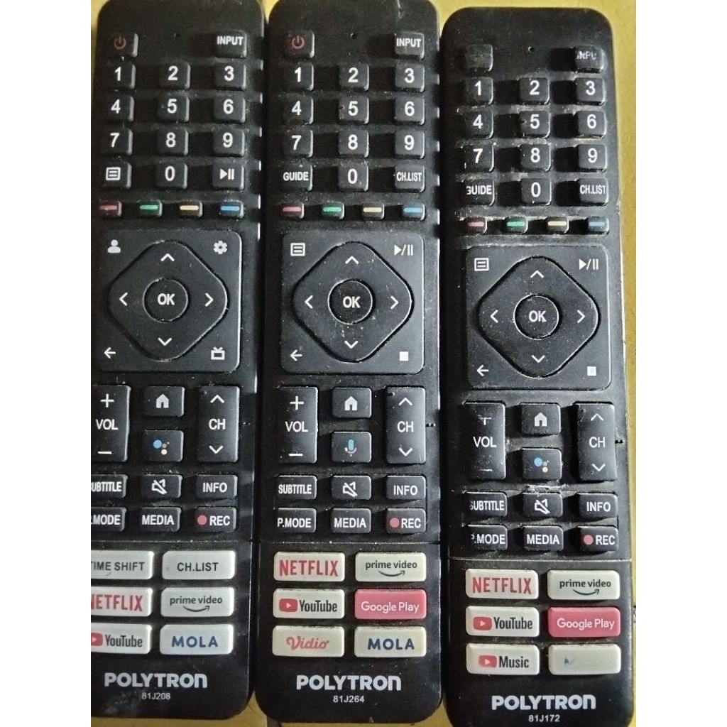 remote tv LED Polytron android 81j172/ 81j264/ 81j208/