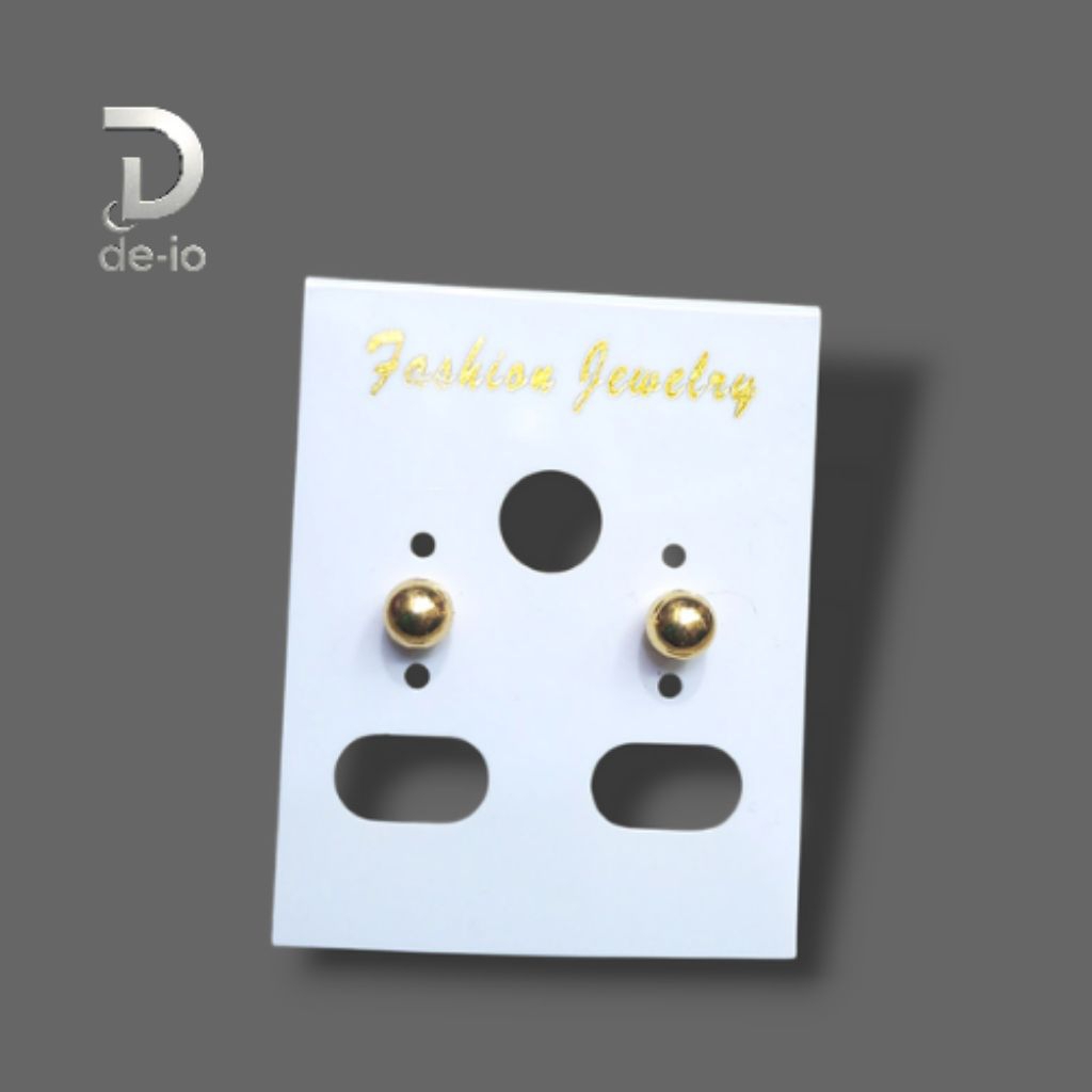 [ de-io ] Anting tusuk/giwang titanium gold model bola