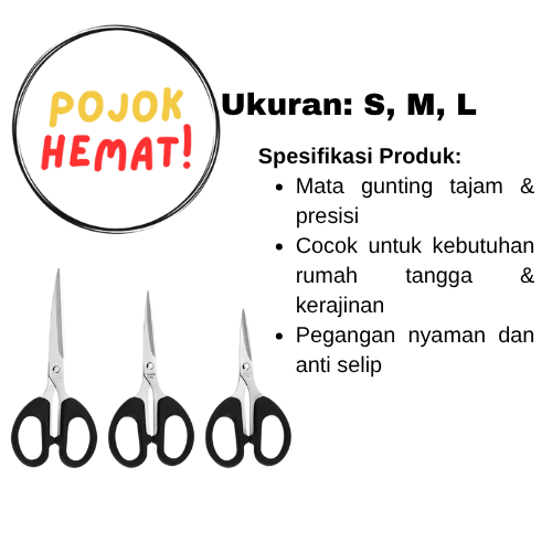 

Gunting Kertas Stainless – Cocok untuk Anak, Dewasa, Kantor, Rumah