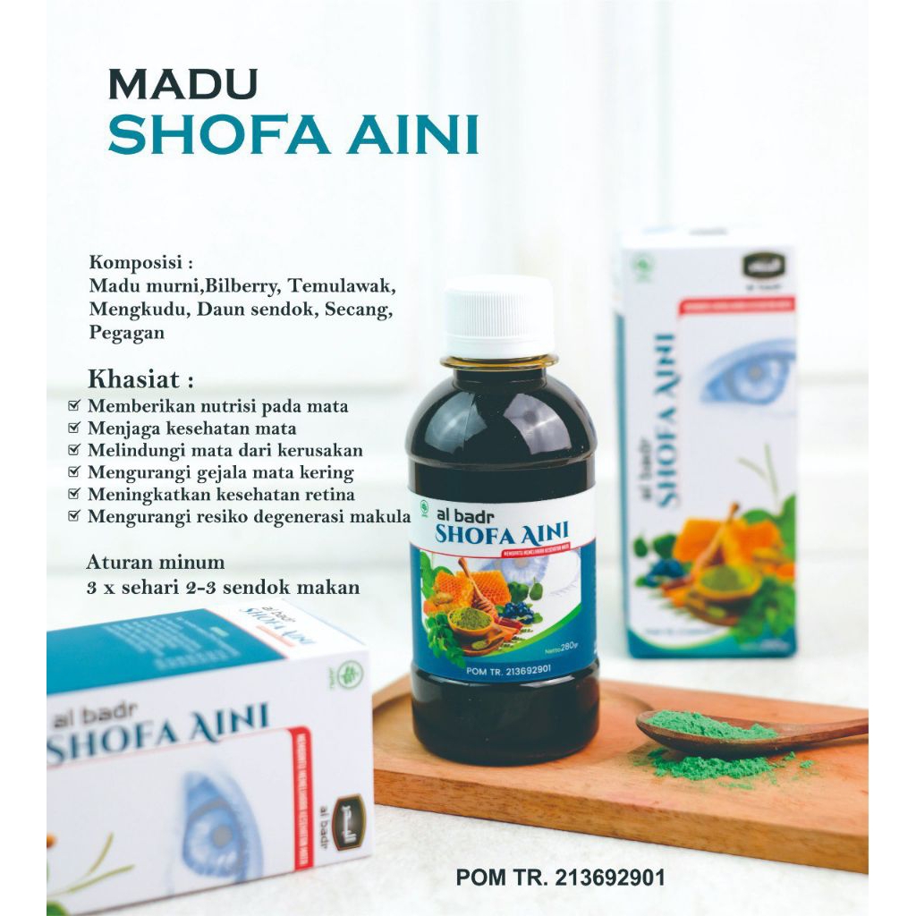

madu shofa aini al badr isi 280 gr membantu memelihara kesehataan mata