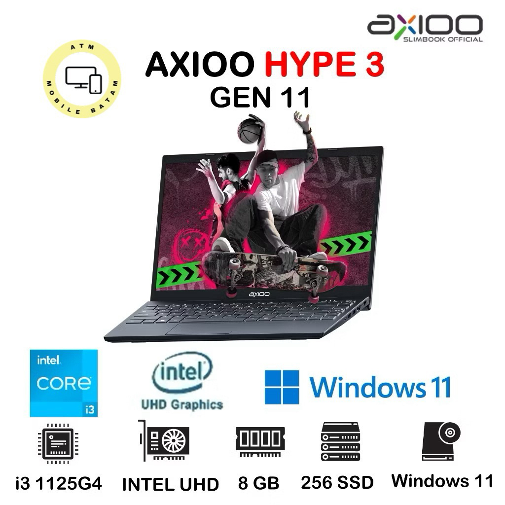 LAPTOP AXIOO MYBOOK HYPE 3 | i3 1125G4 8GB 256GB Windows 11