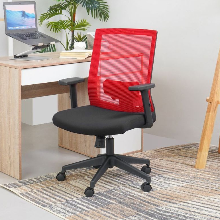 INFORMA Kursi Kantor Jaring Sandaran Rendah Kursi Kerja Staff Karyawan Kantor