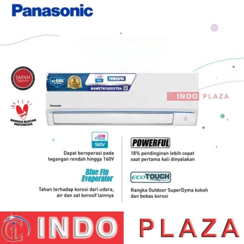 AC PANASONIC SIBIRU / SI BIRU 1/2 PK LOW VOLTAGE CS-LN5AKJ (MEDAN)