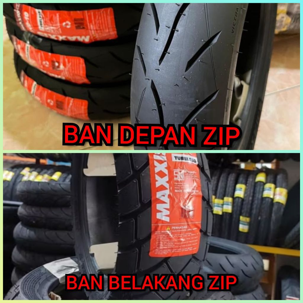 Ban Piaggio Zip Depan Belakang Ring 10" Merk Maxxis
