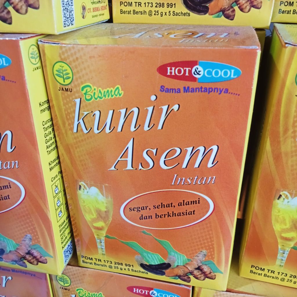 

KUNYIT ASEM INSTAN ASLI CAP BISMA SEHAT DOS ISI 5 SACHET BELI 5 PACK LANGSUNG GROSIR