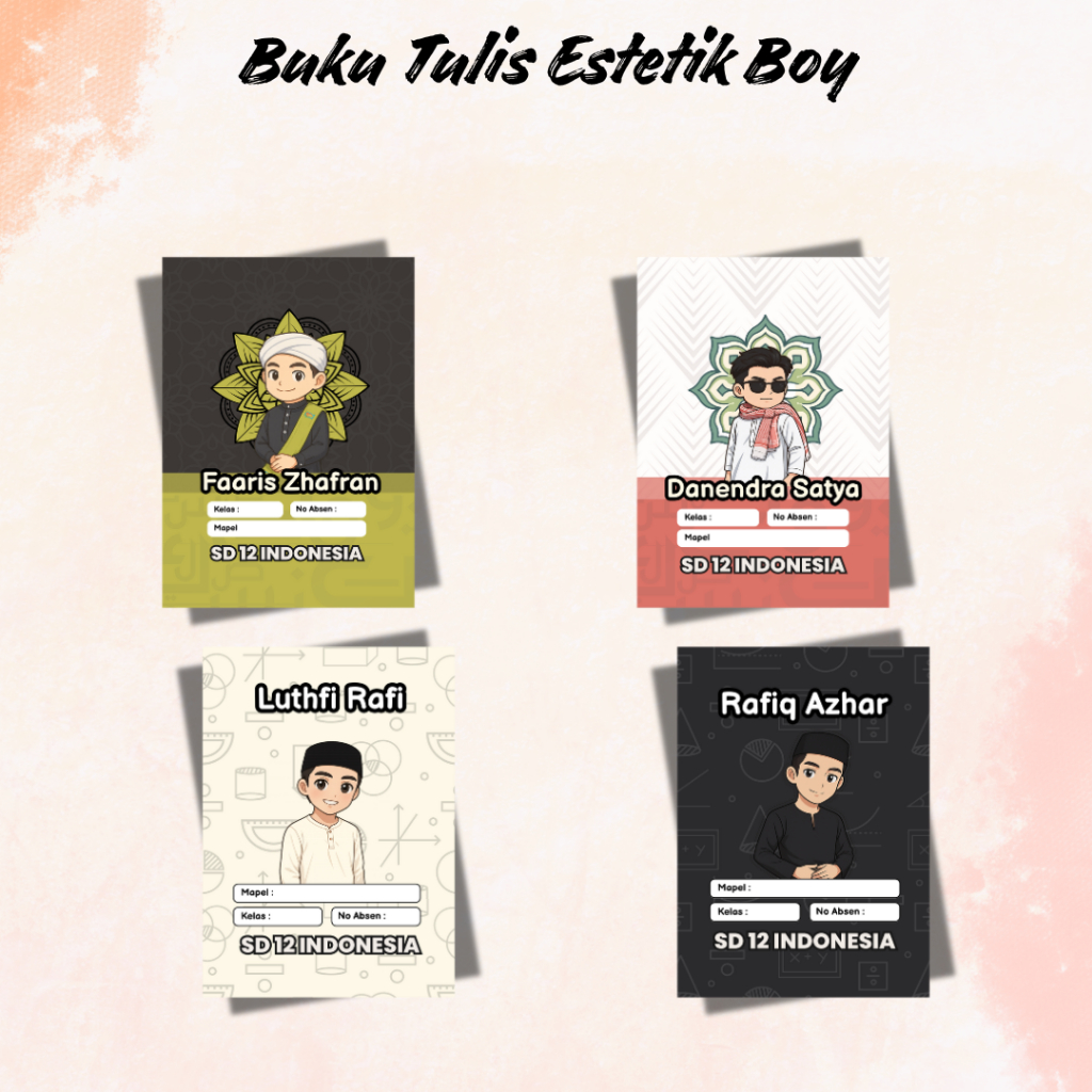 

Buku Tulis Estetik Boy Custom Data 38 Halaman
