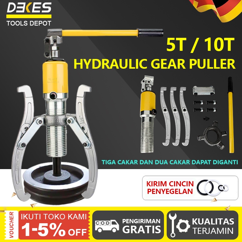 DEKES Hydraulic Gear Puller Integral Hydraulic Pulley 5Ton/10Ton Wheel Bear Puller Hydraulic Gear Pu