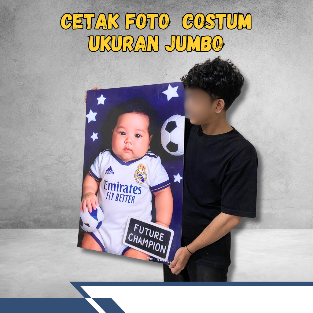 Cetak Foto Costum Dengan Bingkai Jumbo Ukuran 24R / 20R / 16R Bingkai MDF Premium