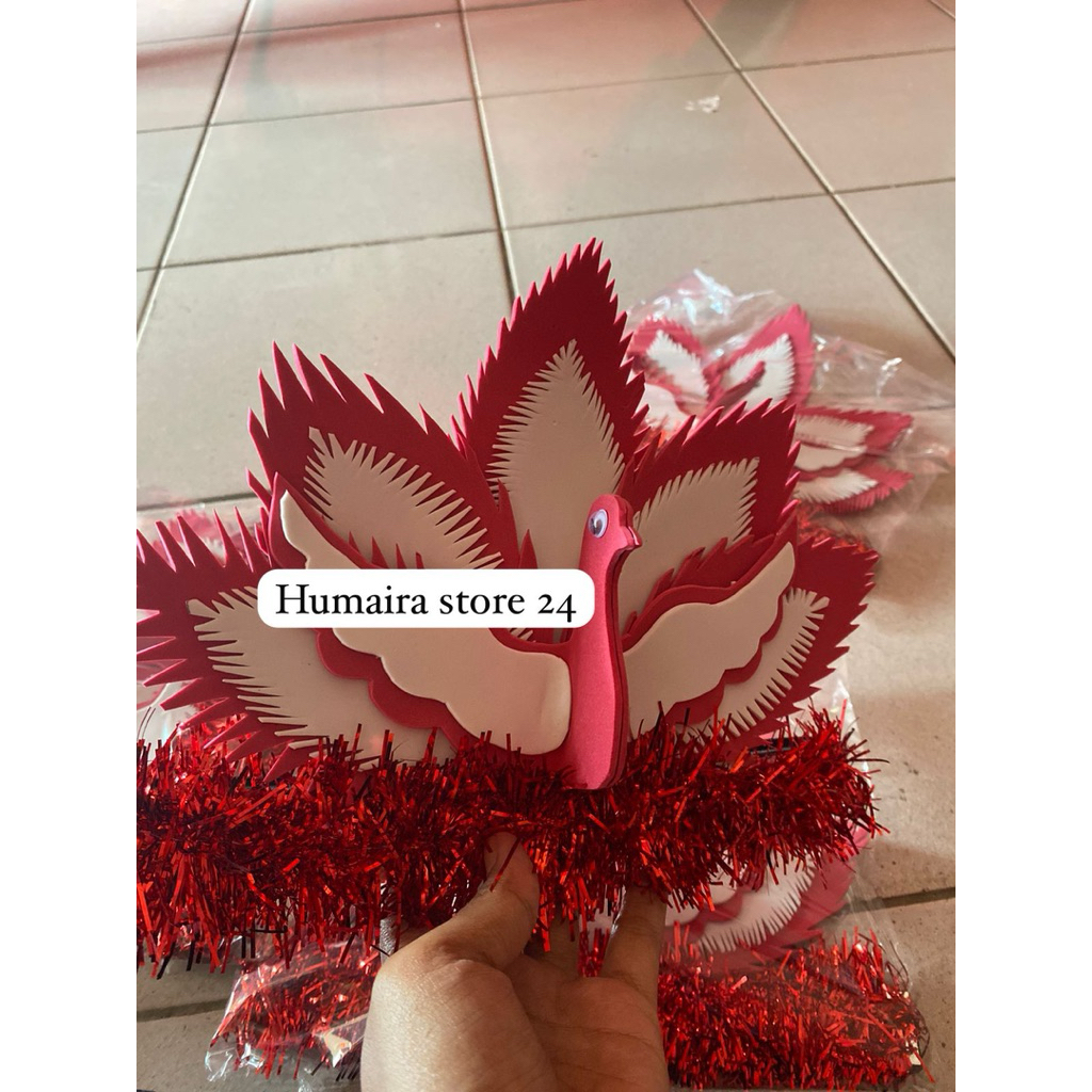 BANDO BURUNG  DARI BAHAN SPON KARNAVAL| MAHKOTA BANDO LUCU | MAHKOTA TARI BURUNG TARI MANUK