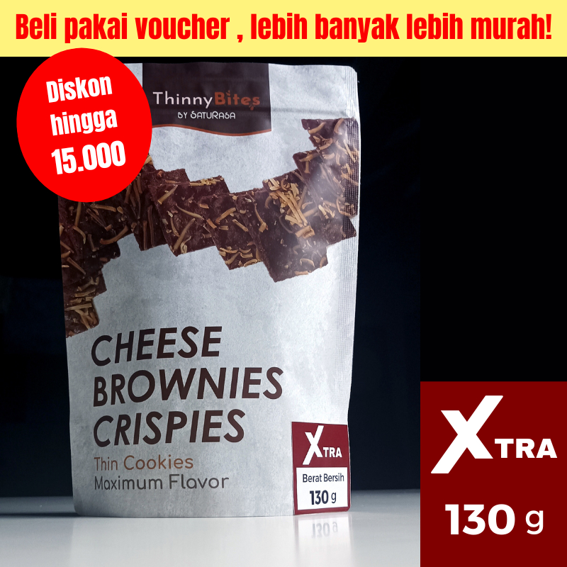 

ThinnyBites XTRA Cheese Brownies Crispies Keripik Brownies Crispy 130 gram