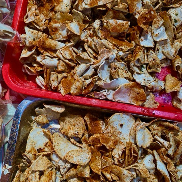 

Basreng pipih extra pedas chili oil daun jeruk