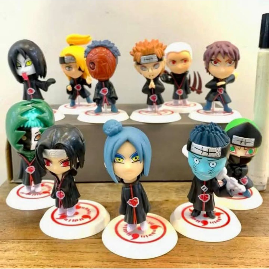 Mainan akatsuki mini Itachi kisame sasori deidara kakuzu hidan zetsu obito orochimaru jugo sigetsu j