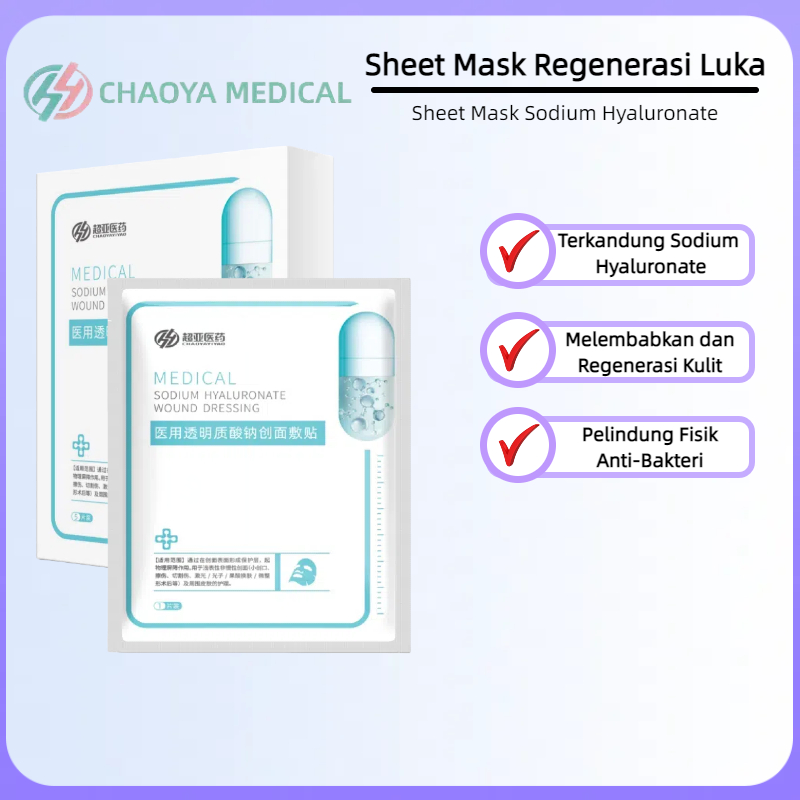 Plester Luka Sodium Hyaluronate Transparan Medical Wound Dressing untuk Luka Jerawat Bakar Bedah
