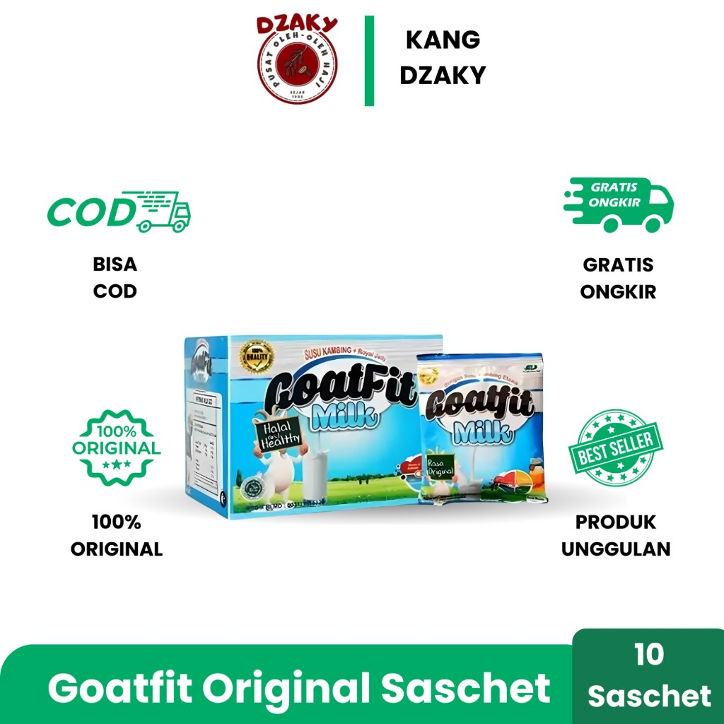 

Susu Kambing Etawa GOATFIT PUTIH SACHET Milk ORIGINAL 10 SACHET / Goat Fit