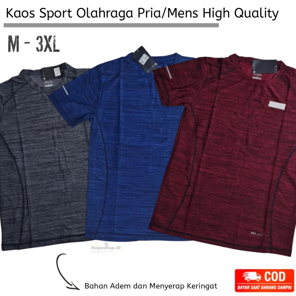 BAJU OLAHRAGA RUNNING FITNES GYM PRIA/COWOK GO NEW MODEL