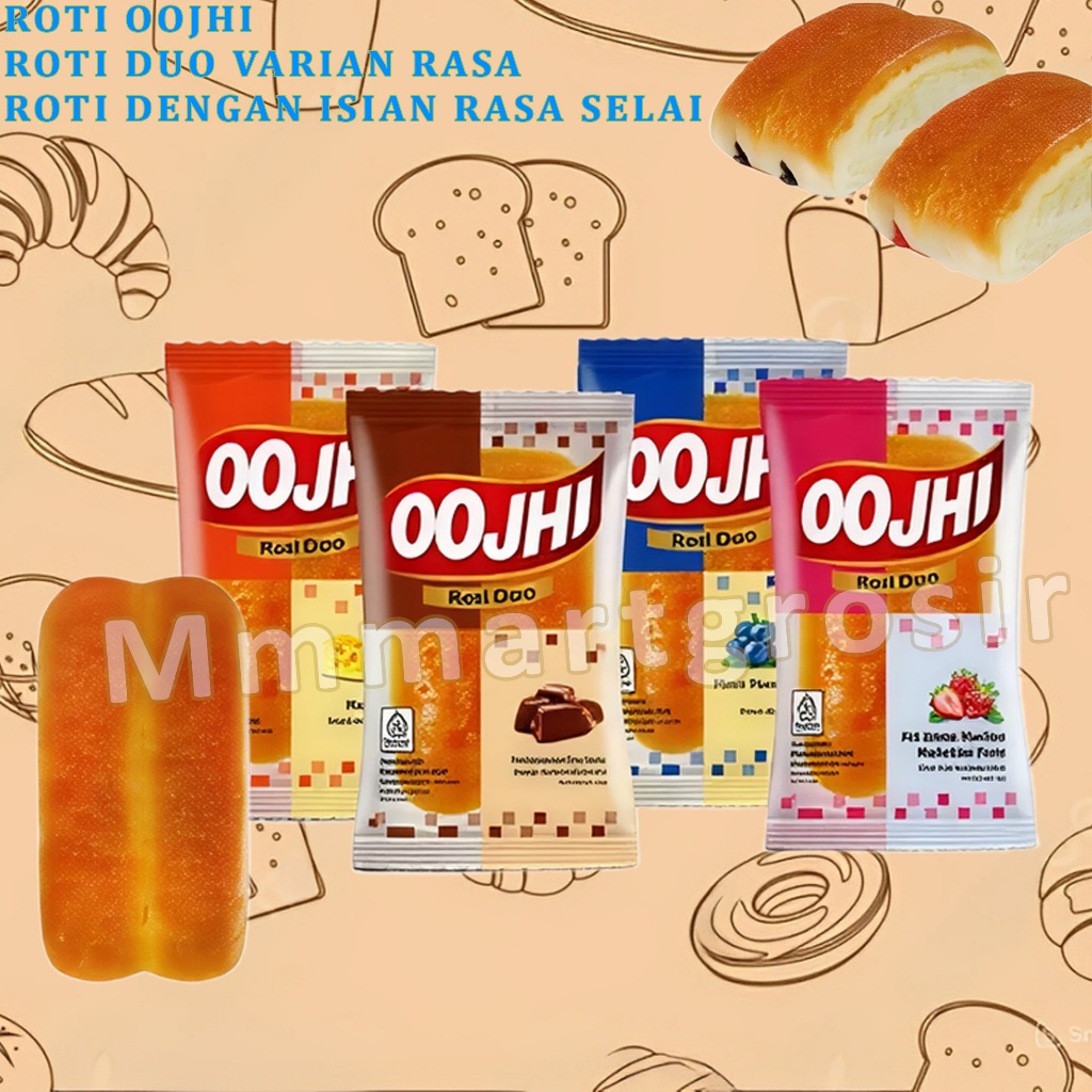 

Roti Oojhi / Roti Duo Varian Rasa / Roti Dengan Isian Rasa Selai / 55gr