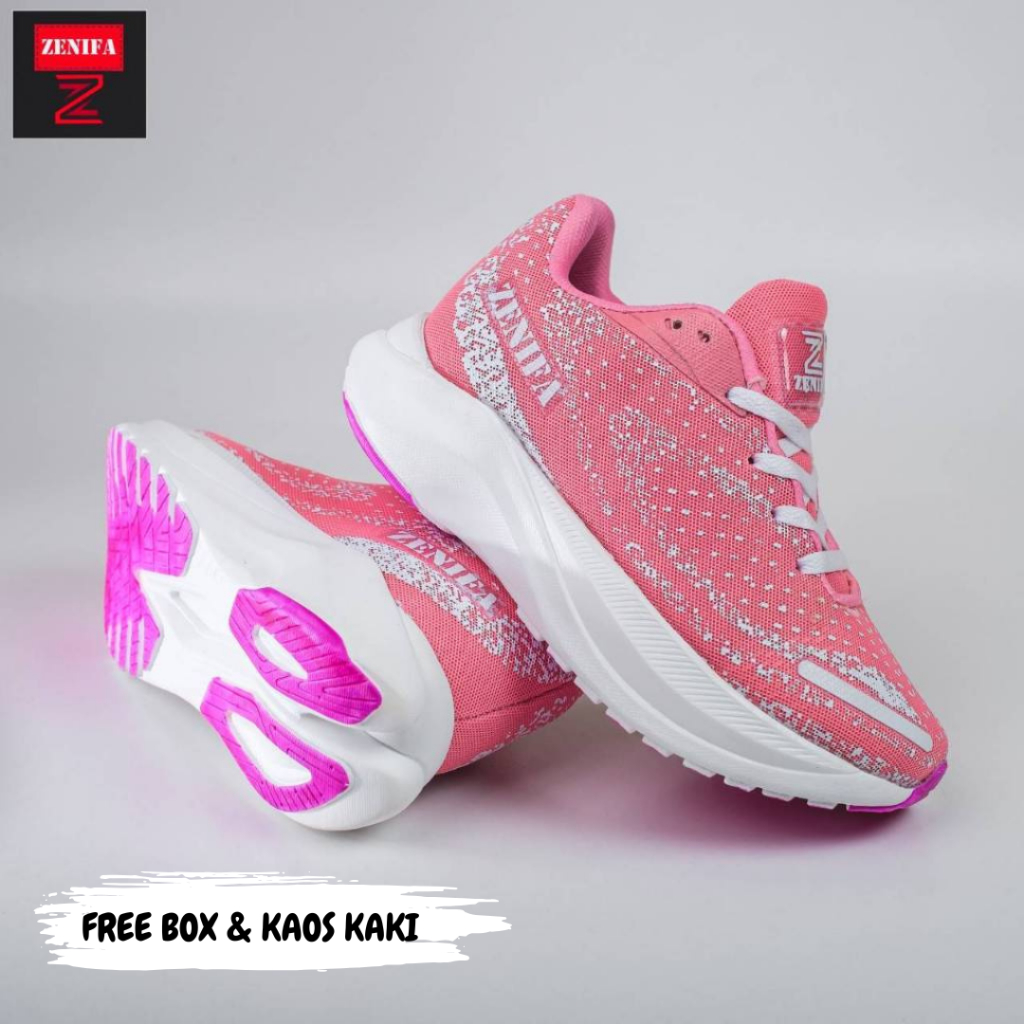Zenifa - Sepatu Olahraga Lari Joging Wanita Zenifa Kirei Putih Tosca