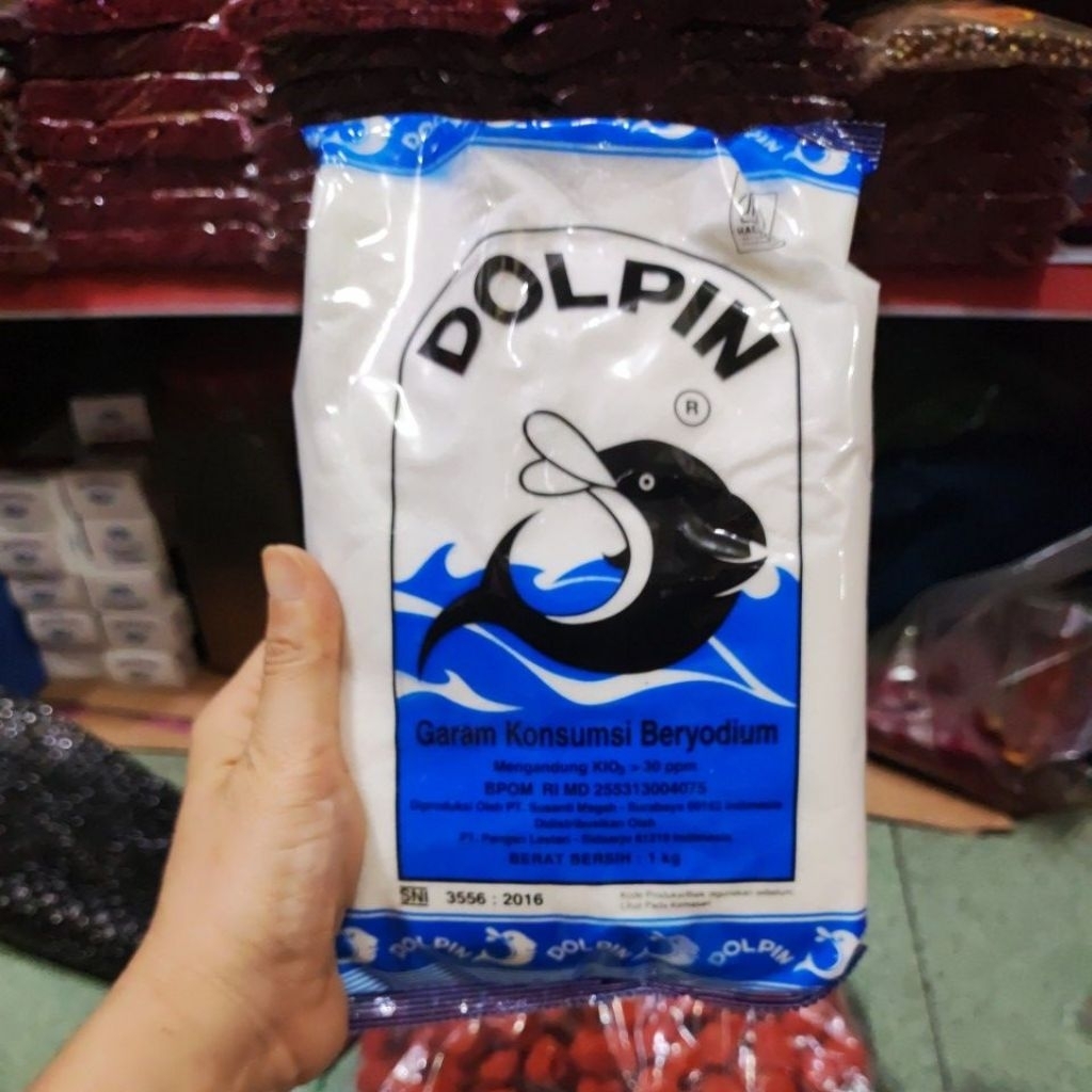 

Garam dolpin ukuran dari 1000 gram ,250 gram sampai 250 gram