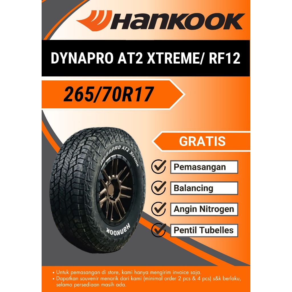Ban Mobil Hankook 265/70R17 115T DYNAPRO AT2 EXTREME RF12 tubeless  265/70 R17,  2657017 , 265-70-17
