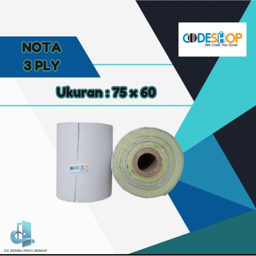 

KERTAS STRUK NCR 3 PLY Ukuran 75 x 60 mm