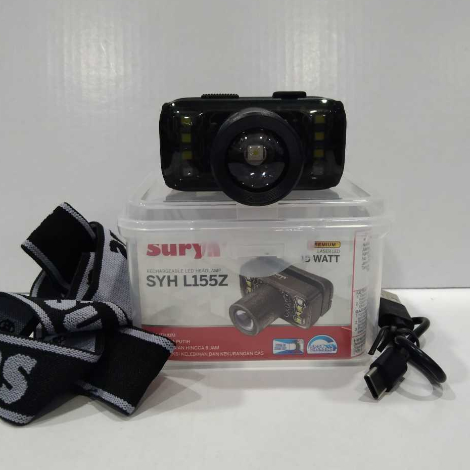Senter Kepala Super Terang SURYA 15W L155Z - Senter Kepala LED Tahan Lama