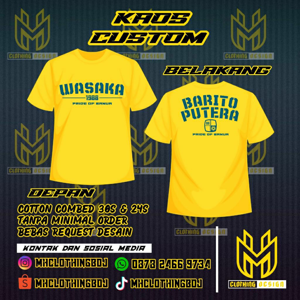 T-SHIRT WASAKA BARITO PUTERA BARITO FANS BARITO MANIA