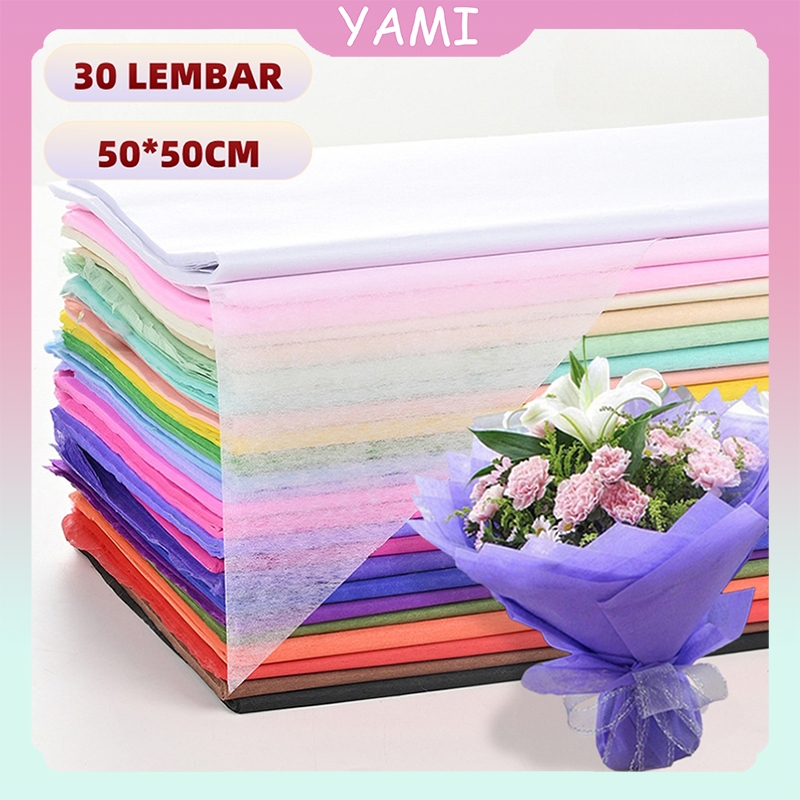 

(30 LEMBAR) Flower Wrapping Buket Bunga Kertas Tissue / Kertas Tisu / Kertas Bunga Cotton Paper Tossue / Tisu Flower Paper