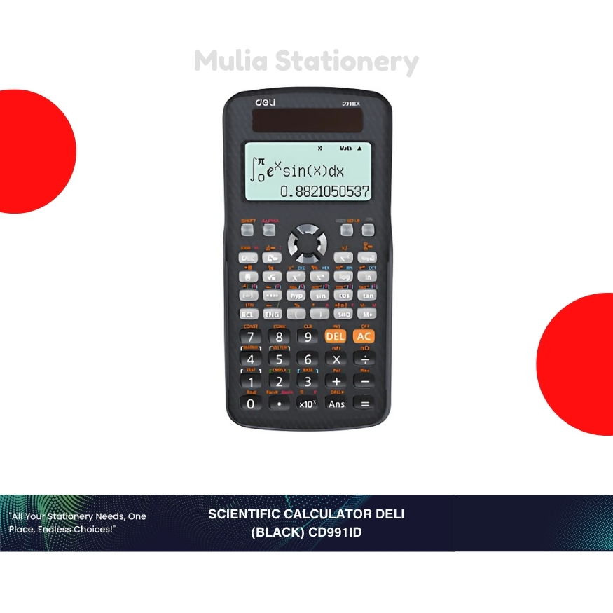 

Kalkulator Scientific DELI CD991ID | Kalkulator Ilmiah 240 Fungsi Deli CD991ID | Perlengkapan Kantor