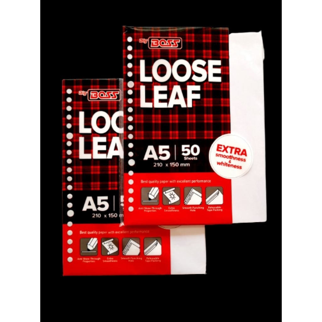 

LOOSE LEAF ISI BINDER/REFILL BUKU BINDER A5/BIG BOSS/PAPERLINE ISI 50/100