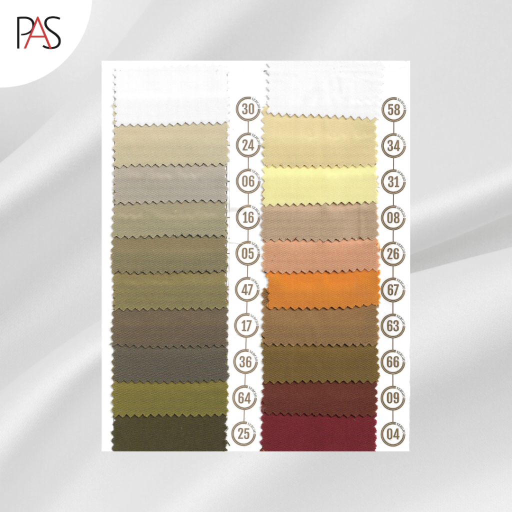 Katalog Warna Kain Polyester High Twist Bahan Sergio