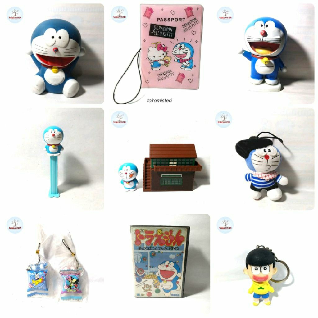 Celengan Ganci Pez Kaset Sega Lampu Magnet Nobita Nobi Shizuka Doraemon Dorami Giant Takeshi Goda Su