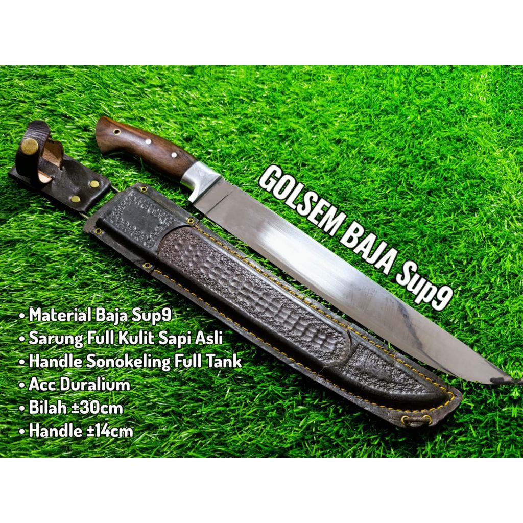 Pisau sembelih Boning full tank sarung kulit