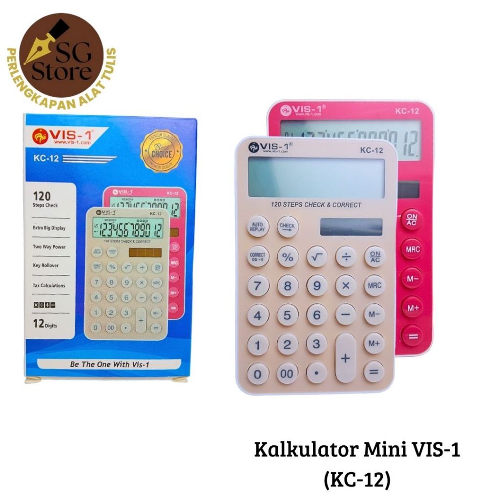 

Kalkulator Mini kode KC-12 / Calculator / Alat Hitung